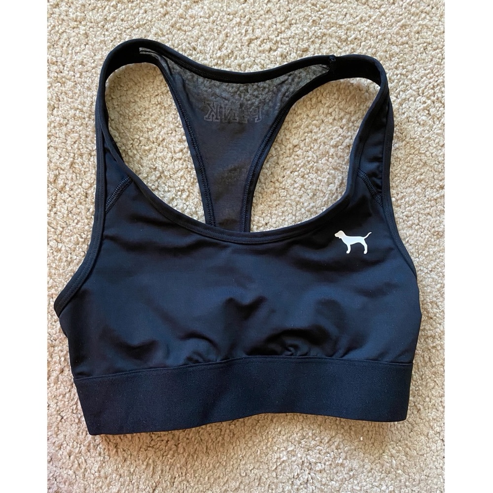 PINK Victoria’s Secret Black Ultimate Unlined Sports Bra